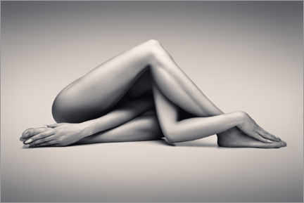 Canvas print Nude yoga - Johan Swanepoel