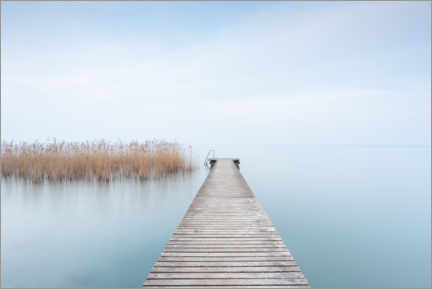 Acrylglasbild Ruhiger Morgen am Garda See, Italien - Philipp Dase