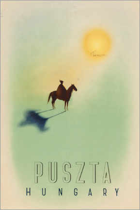 Poster  Puszta en Hongrie (anglais) - Vintage Travel Collection