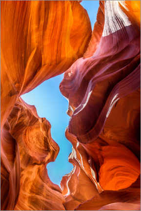 Poster Canyon with a blue sky