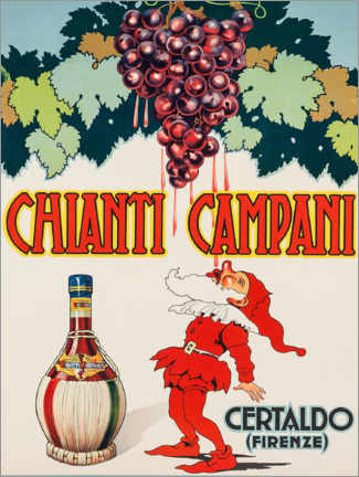 Leinwandbild  Chianti Campani - Vintage Advertising Collection