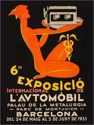 Obraz na płótnie  Exposicio international de l&#039;automobil 1933 - Vintage Advertising Collection