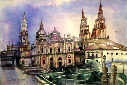 Wandbild  Kathedrale von Santiago de Compostela - Johann Pickl