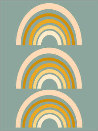 Poster Regenbogen Geometrie