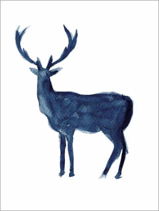 Poster Deer - silhouette
