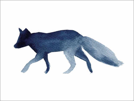 Wall print Fox - silhouette - Mike Koubou