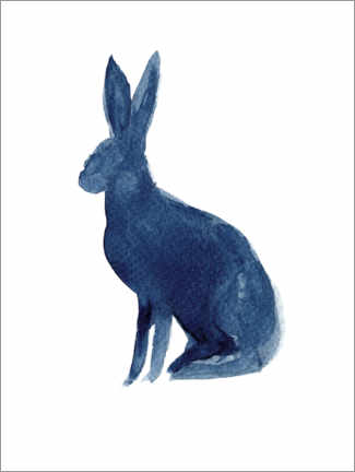 Wall print Bunny - silhouette - Mike Koubou