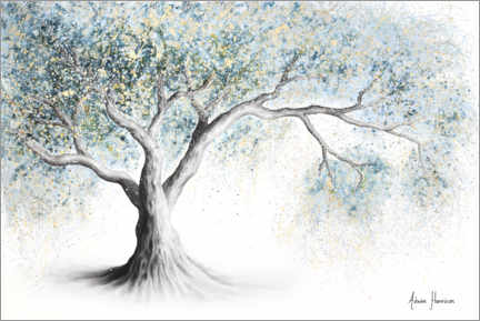 Poster Baum mit zartem Frost
