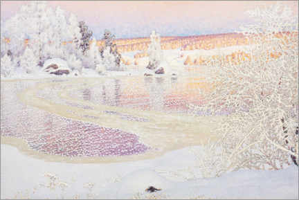 Tavla  Rimfrost på is - Gustaf Edolf Fjæstad