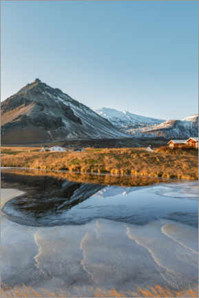 Poster Winterlandschaft in Island