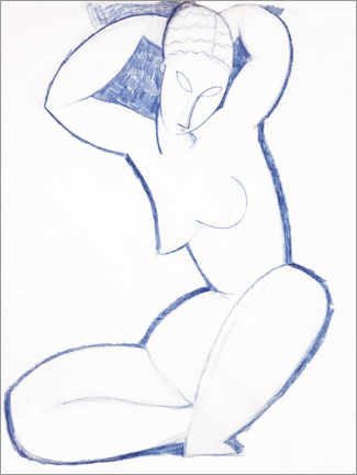 Wall print  Caryatid II - Amedeo Modigliani