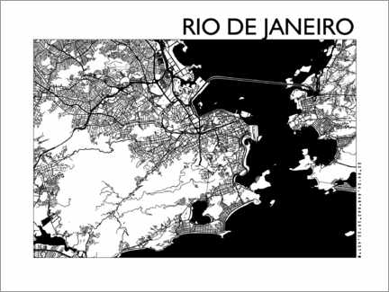 Poster  Map of Rio de Janeiro - 44spaces