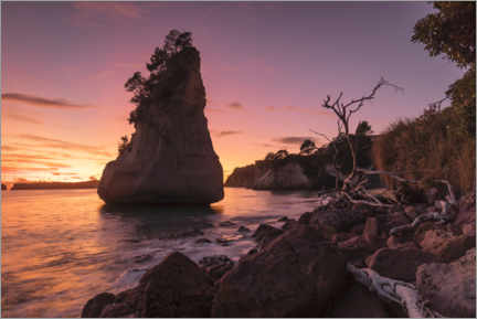Poster Cathedral Cove at sunrise