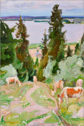 Poster  Mucche in Väisälänmäki - Pekka Halonen