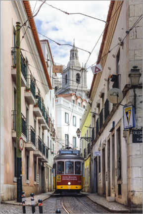 Poster  Tram nel centro storico di Lisbona - Matteo Colombo