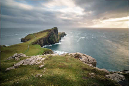 Poster Coucher de soleil sur l'île de Skye en Écosse