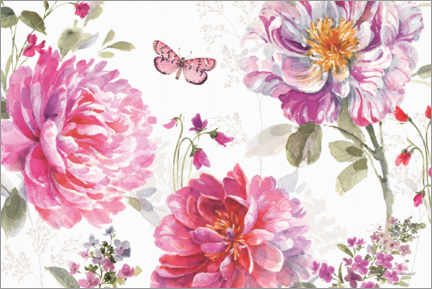 Poster Peonies collage