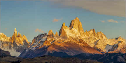Poster Sonnenaufgang am Fitz Roy in Patagonien
