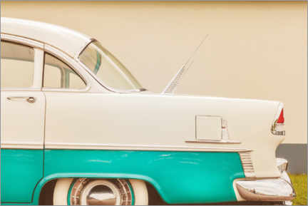 Poster White classic American car