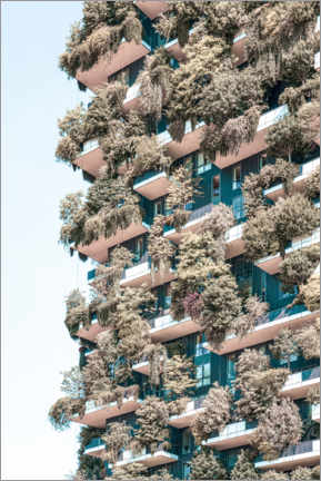 Póster Bosco Verticale ou floresta vertical em Milão