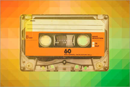 Poster Cassette compacte des années 80
