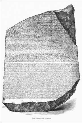 Lærredsbillede  The Rosetta Stone (Rosettestenen)