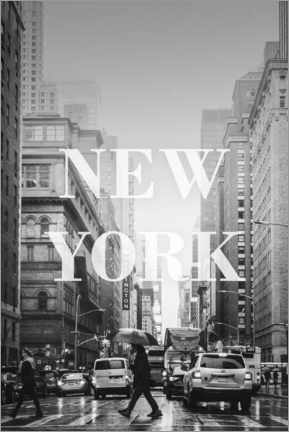 Obraz  Cities in the rain: New York - Christian Müringer