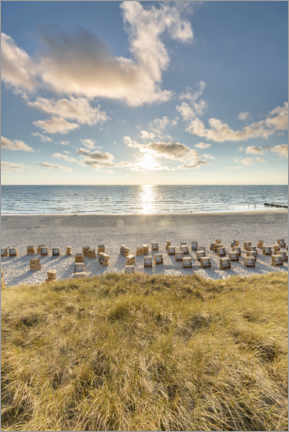 Poster Beach chairs on Sylt