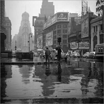 Acrylglasbild  Times Square an einem regnerischen Tag, 1943 - Christian Müringer