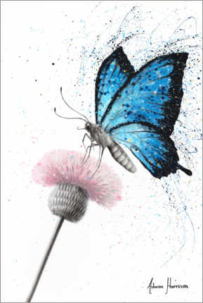 Poster Schmetterling und Löwenzahn