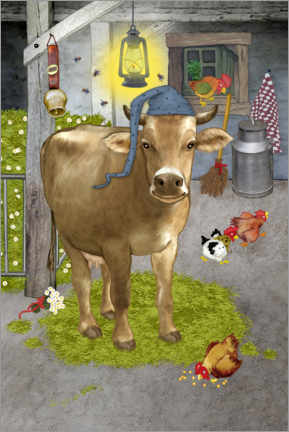 Plakat Zabawna krowa Berta