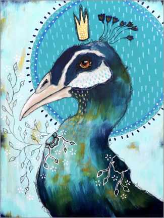 Akryylilasitaulu  Of peacocks and poetry - Micki Wilde