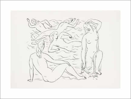 Obra artística  Mujeres flotando en la playa - Leo Gestel