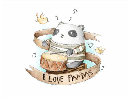 Plakat I love Pandas