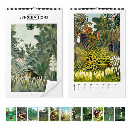 Veggkalender  Henri Rousseau kalender - Jungle Visions 2023 - Henri Rousseau