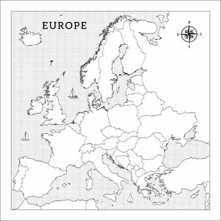 Poster à colorier  Europe