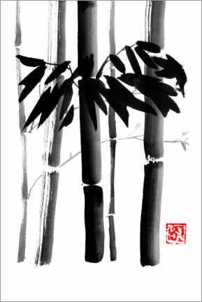 Wall print Bamboos bouquet - Péchane
