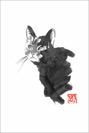 Poster Spähende Katze II