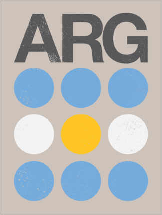 Poster  Argentine retro flag - Swissty