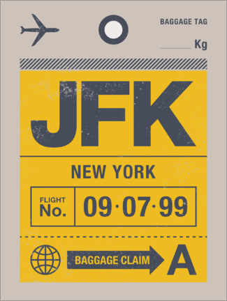 Plakat Nowy Jork etykieta podróżna