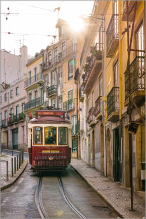 Leinwandbild Straßenbahn in Lissabon - Novarc Images