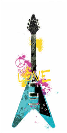 Wandbild  Gitarre III Graffiti - Mike Schick