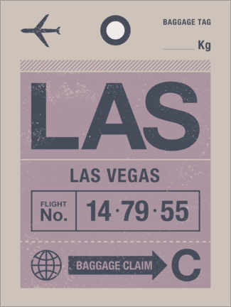 Canvastavla  Las Vegas travel label - Swissty