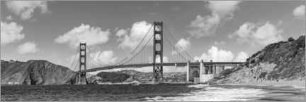 Lienzo Playa Baker con el puente Golden Gate - Melanie Viola