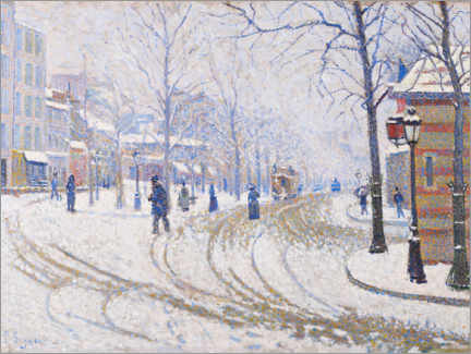 Poster Snow, Boulevard de Clichy, Paris