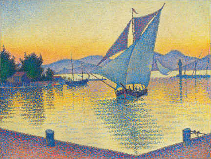 Tableau en aluminium  Le Port au coucher du soleil - Paul Signac