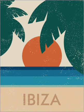 Poster  Platja d&#039;en Bossa, Ibiza - Swissty