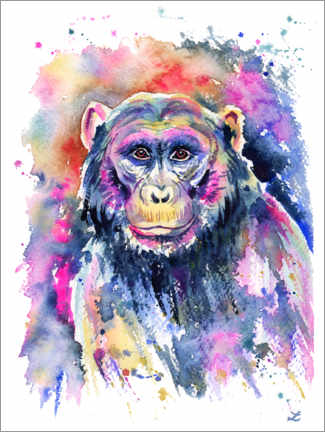 Tableau  Chimpanzé - Zaira Dzhaubaeva