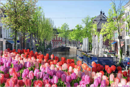Canvas-taulu  Sea of tulips in Amsterdam