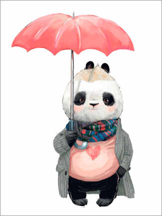 Tableau  Ours panda avec ombrelle - Eve Farb